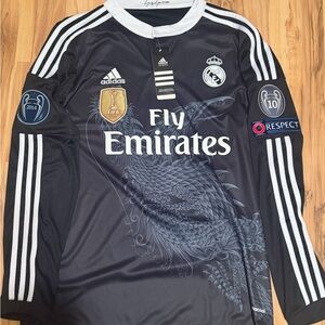 Adidas Real Madrid Ronaldo #7 NWT Long Sleeve Soccer Jersey –Medium -2014-2015